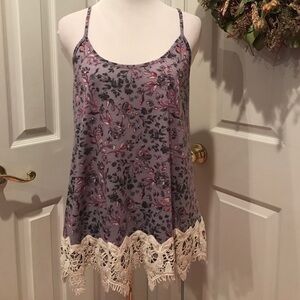 Grayish purple loose fitting cami